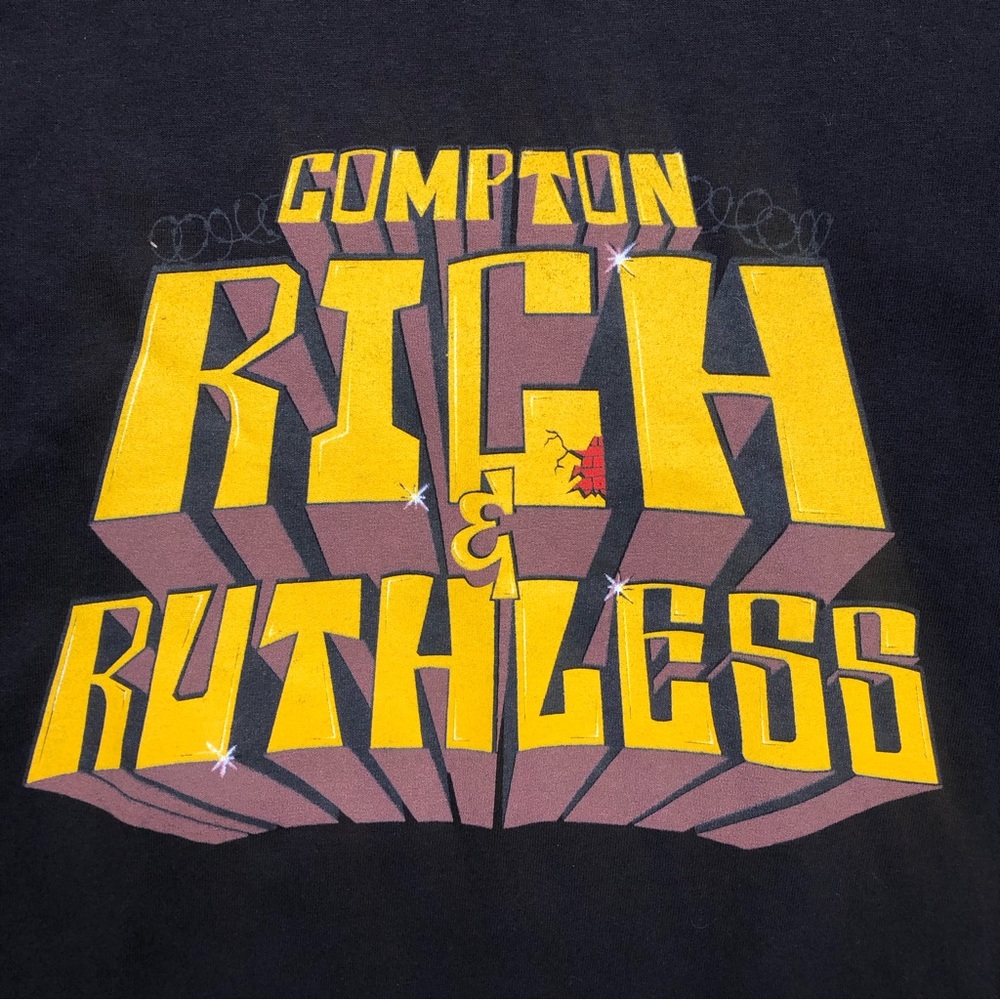 Compton Rich & Ruthless Records Lil Eazy E Black Shaka Tee - Size Medium
